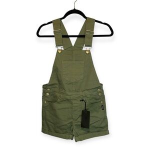 Silver Jeans Co. Nisha Olive Green Girls Overalls Size 16